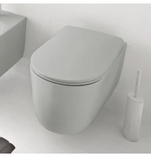 Подвесной безободковый унитаз Kerasan Nolita, светло-серый, 531459