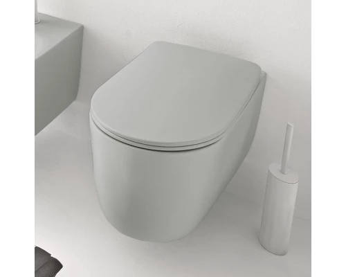 Подвесной безободковый унитаз Kerasan Nolita, светло-серый, 531459