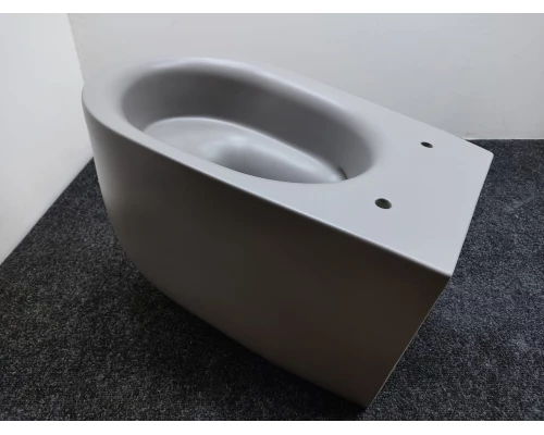 Подвесной безободковый унитаз Kerasan Nolita, с креплениями WB9N, серый, 531489