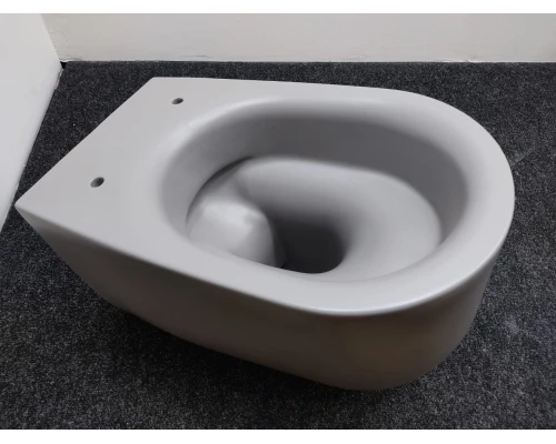 Подвесной безободковый унитаз Kerasan Nolita, с креплениями WB9N, серый, 531489