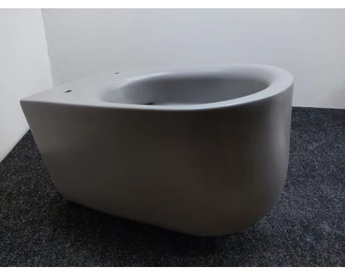 Подвесной безободковый унитаз Kerasan Nolita, с креплениями WB9N, серый, 531489