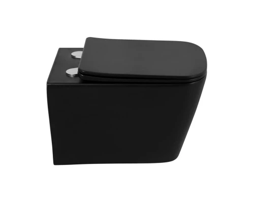 Подвесной унитаз BelBagno Ardente-C безободковый, цвет черный матовый, BB3202CHR-MB