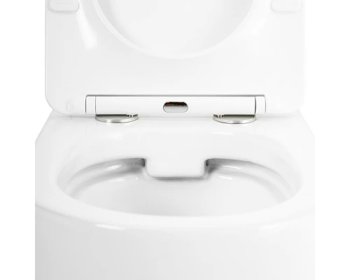 Подвесной безободковый унитаз Cezares Stylus, сиденье SoftClose, белый, CZR-513-TH-R/CZR-2316-SC