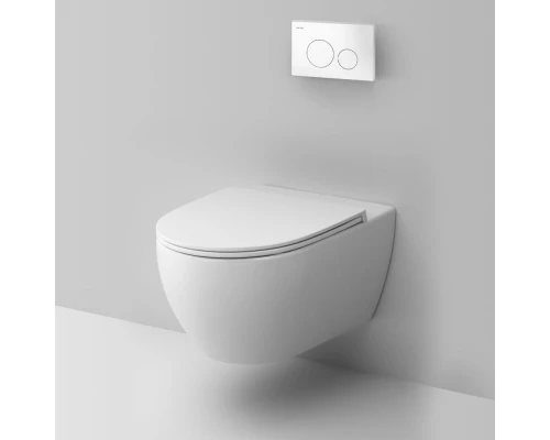 Инсталляция Am.Pm Awe, IS49001.111700 с подвесным унитазом Awe, клавиша Pro L, белая, крышка микролифт