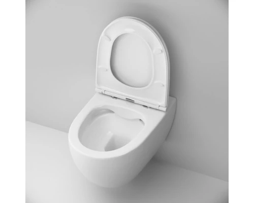 Инсталляция Am.Pm Awe, IS49001.111700 с подвесным унитазом Awe, клавиша Pro L, белая, крышка микролифт