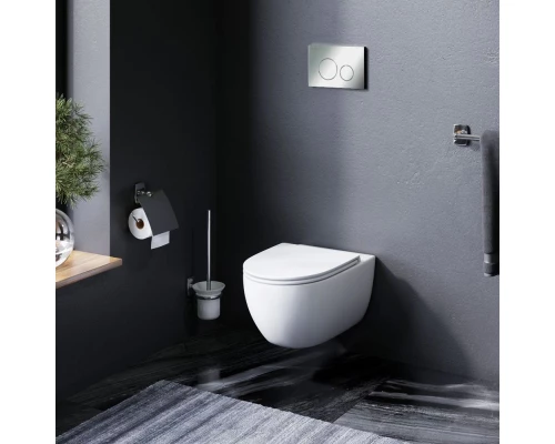 Инсталляция Am.Pm Awe, IS49051.111700 с подвесным унитазом Awe, клавиша Pro L, глянцевый хром, крышка микролифт