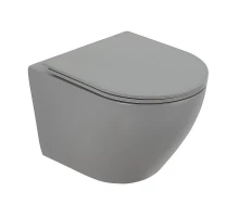 Унитаз подвесной BelBagno Colorato безободковый, цвет серый, BB062CHR-GR