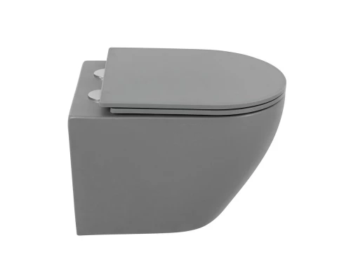 Унитаз подвесной BelBagno Colorato безободковый, цвет серый, BB062CHR-GR
