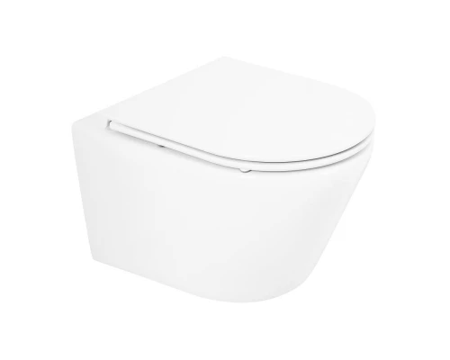 Унитаз подвесной BelBagno Tre, безободковый, крышка Soft Close, белый, BB8001CHR/SC