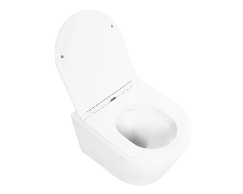 Унитаз подвесной BelBagno Tre, безободковый, крышка Soft Close, белый, BB8001CHR/SC