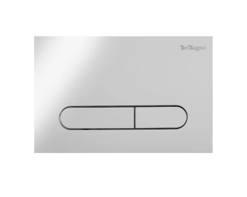 Инсталляция BelBagno с безободковым унитазом BelBagno Sfera-R BB046CHR, сиденье микролифт, клавиша хром, комплект