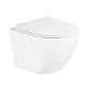 Унитаз подвесной BelBagno UNO, безободковый, сиденье soft close, белый, BB3105CHR/SC