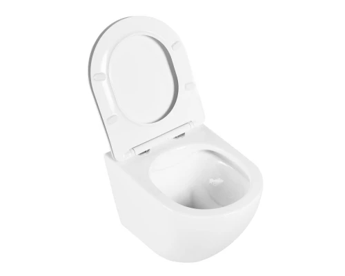 Унитаз подвесной BelBagno UNO, безободковый, сиденье soft close, белый, BB3105CHR/SC