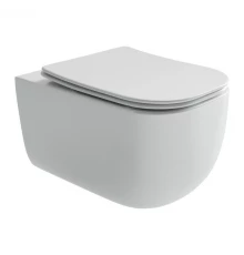 Подвесной унитаз Ceramica Nova Noel Rimless, безободковый, крышка микролифт, белый, CN3013