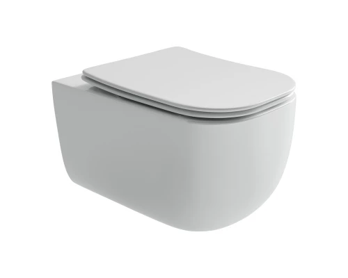 Подвесной унитаз Ceramica Nova Noel Rimless, безободковый, крышка микролифт, белый, CN3013
