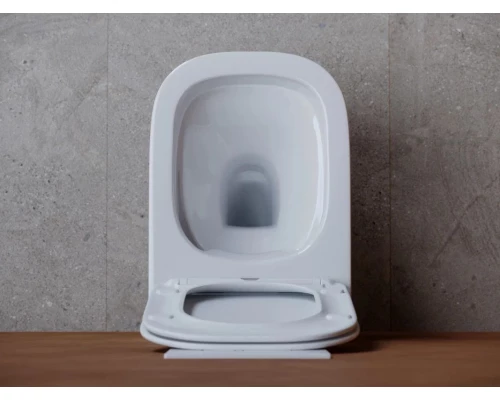 Подвесной унитаз Ceramica Nova Noel Rimless, безободковый, крышка микролифт, белый, CN3013