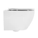 Подвесной безободковый унитаз Cezares Stylus с системой смыва Торнадо, сиденье SoftClose, белый, CZR-6601-TH-TOR/CZR-870-SC