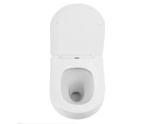 Подвесной безободковый унитаз Cezares Duet, сиденье SoftClose, белый, CZR-2462-TH-TOR/CZR-2316-SC