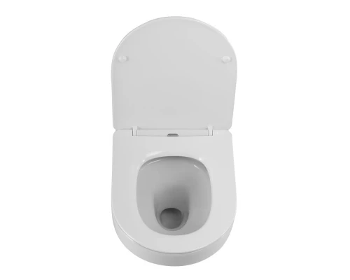 Подвесной безободковый унитаз Cezares Duet, сиденье SoftClose, белый, CZR-2462-TH-TOR/CZR-870-SC