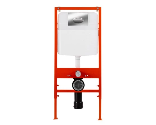 Инсталляция BelBagno с унитазом Cezares Stylus CZR-513-TH-R, сиденье микролифт, клавиша хром, комплект