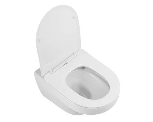 Подвесной безободковый унитаз Cezares Duet, белый, CZR-2462-TH-TOR