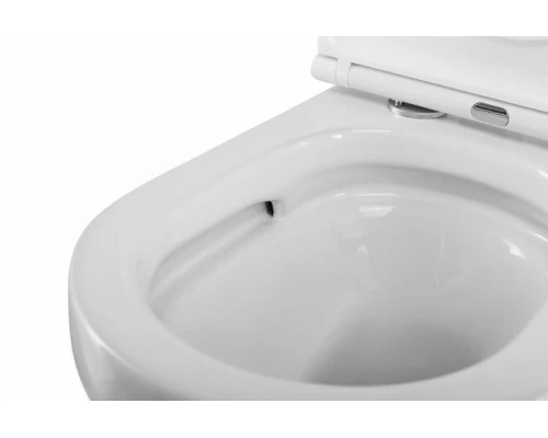 Подвесной безободковый унитаз Cezares Duet, белый, CZR-2462-TH-TOR