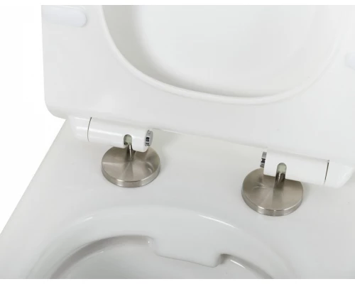 Подвесной безободковый унитаз Cezares Stylus, сиденье SoftClose, белый, CZR-513-TH-R/CZR-2011-SC