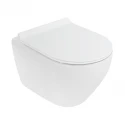 Подвесной безободковый унитаз Cezares Stylus, сиденье SoftClose, белый, CZR-513-TH-R/CZR-2011-SC