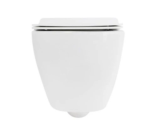 Подвесной безободковый унитаз Cezares Stylus, сиденье SoftClose, белый, CZR-513-TH-R/CZR-2011-SC