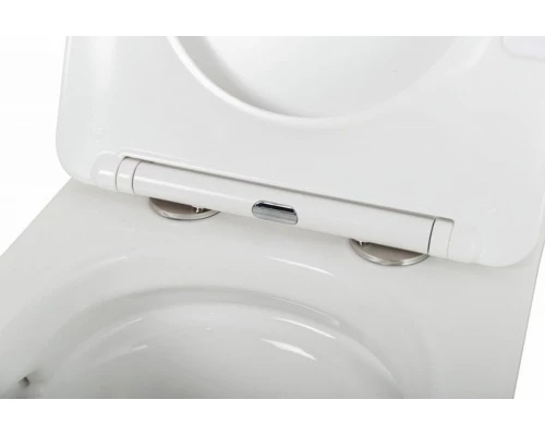Подвесной безободковый унитаз Cezares Stylus с системой смыва Торнадо, сиденье SoftClose, белый, CZR-6601-TH-TOR/CZR-2316-SC