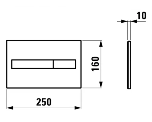 Инсталляция Laufen Basal, клавиша хром, с унитазом Laufen Basal, сиденье микролифт, белый, 6.2071.2.004.000.3