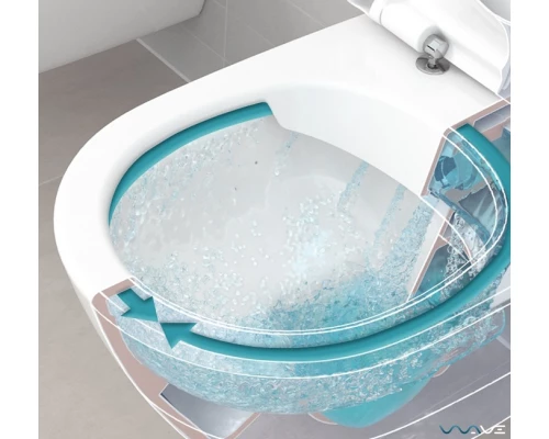 Подвесной безободковый унитаз  с сиденьем Soft-Close, Villeroy&Boch O.novo 5660HR01, альпийский белый