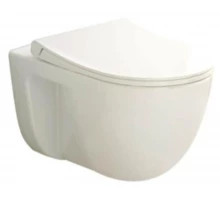 Безободковый подвесной унитаз Vitra S40, антибактериальная глазурь, 7759B003-0075