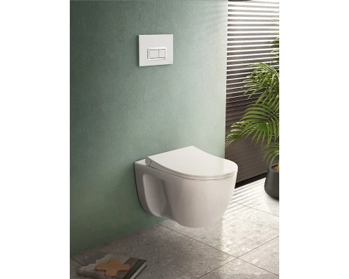 Безободковый подвесной унитаз Vitra S40, антибактериальная глазурь, 7759B003-0075