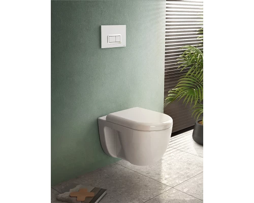 Безободковый подвесной унитаз Vitra S40, антибактериальная глазурь, 7759B003-0075