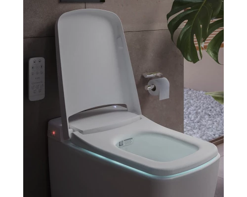 Интеллектуальный напольный унитаз Vitra V-Care Prime, крышка микролифт, с функцией биде, пульт ДУ, 7232B403-6217