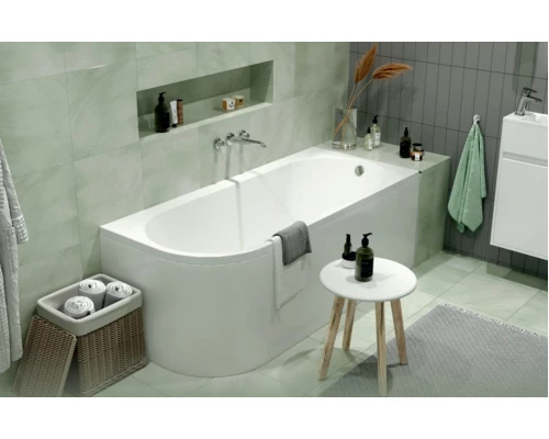 Ванна 1MarKa Alisa MG, 170 х 75 см, асимметричная, правая, 01али1775п