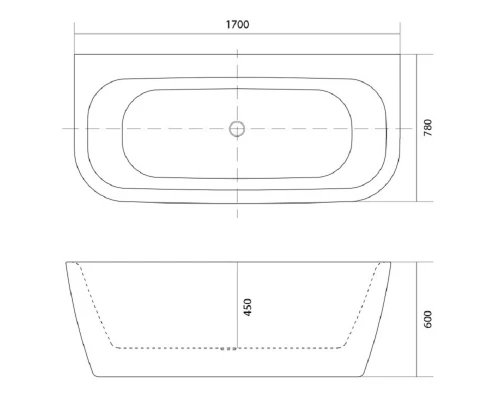 Ванна акриловая Aquatek Алтея 170 x 78 см, цвет белый глянцевый, AQ-123778
