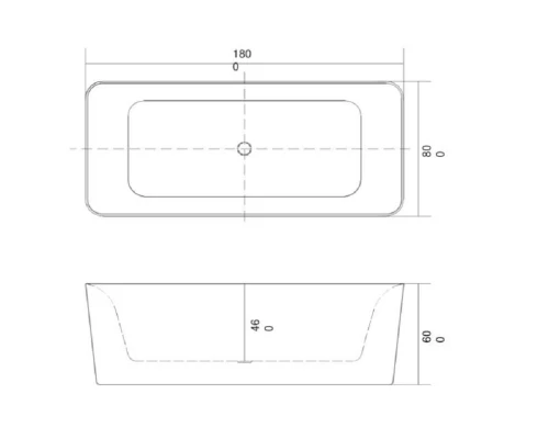 Ванна акриловая Aquatek Квадро 180 x 80 см, цвет белый глянцевый, AQ-K27880