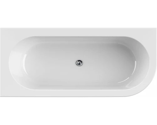Ванна акриловая Cezares Slim Corner, 179 х 79 см, черная фронтальная панель, чаша белая, левая/правая