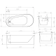 Ванна акриловая Abber 170 х 78 x 58 см, белая, AB9496-1.7 L/R
