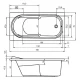 Ванна акриловая Riho Columbia 150 x 75 см