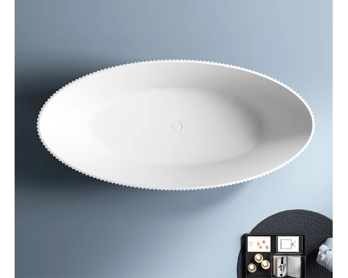 Ванна акриловая Abber 180 х 85 x 58 см, отдельностоящая, белая, AB9327