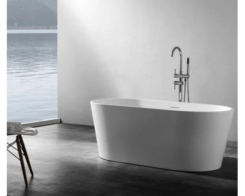 Ванна акриловая Abber 130 х 70 x 60 см отдельностоящая, белая, AB9203-1.3