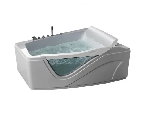 Ванна гидромассажная акриловая Gemy, 170 х 130 см, смеситель, радио, Bluetooth, белая, G9056 K L/R