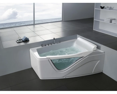 Ванна гидромассажная акриловая Gemy, 170 х 130 см, смеситель, радио, Bluetooth, белая, G9056 K L/R