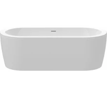 Ванна акриловая Cezares Slim Central, 180 х 80 см, отдельностоящая, белая фронтальная панель, чаша белая, SLIM CENTRAL-180-80-60-W37-SET