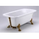 Ванна из литьевого мрамора Migliore Olivia 26922 на лапах "LEON" Standart, фурнитура бронза