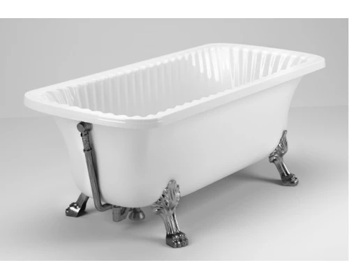 Ванна из литьевого мрамора Migliore Olivia 26922 на лапах "LEON" Standart, фурнитура бронза