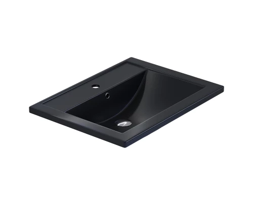 Раковина кварцевая для ванной Uperwood Foster Quartz (60 см, черная матовая, уголь)